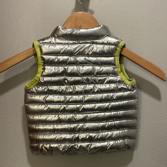 Gymboree Baby Metalic Silver puffy vest - Picture 3 of 11